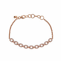Thumbnail for Rose Gold Diamond Link/Chain Bracelet Wrist Aficionado
