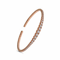 Thumbnail for Bracelets Rose Gold Graduated Diamond Bracelet Wrist Aficionado