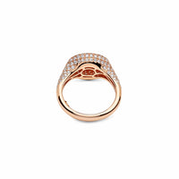 Thumbnail for Rings Rose Gold Pave Diamond Set Signet Ring Wrist Aficionado