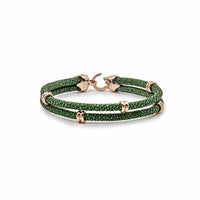 Thumbnail for Rose Gold Rings Green Python Bracelet