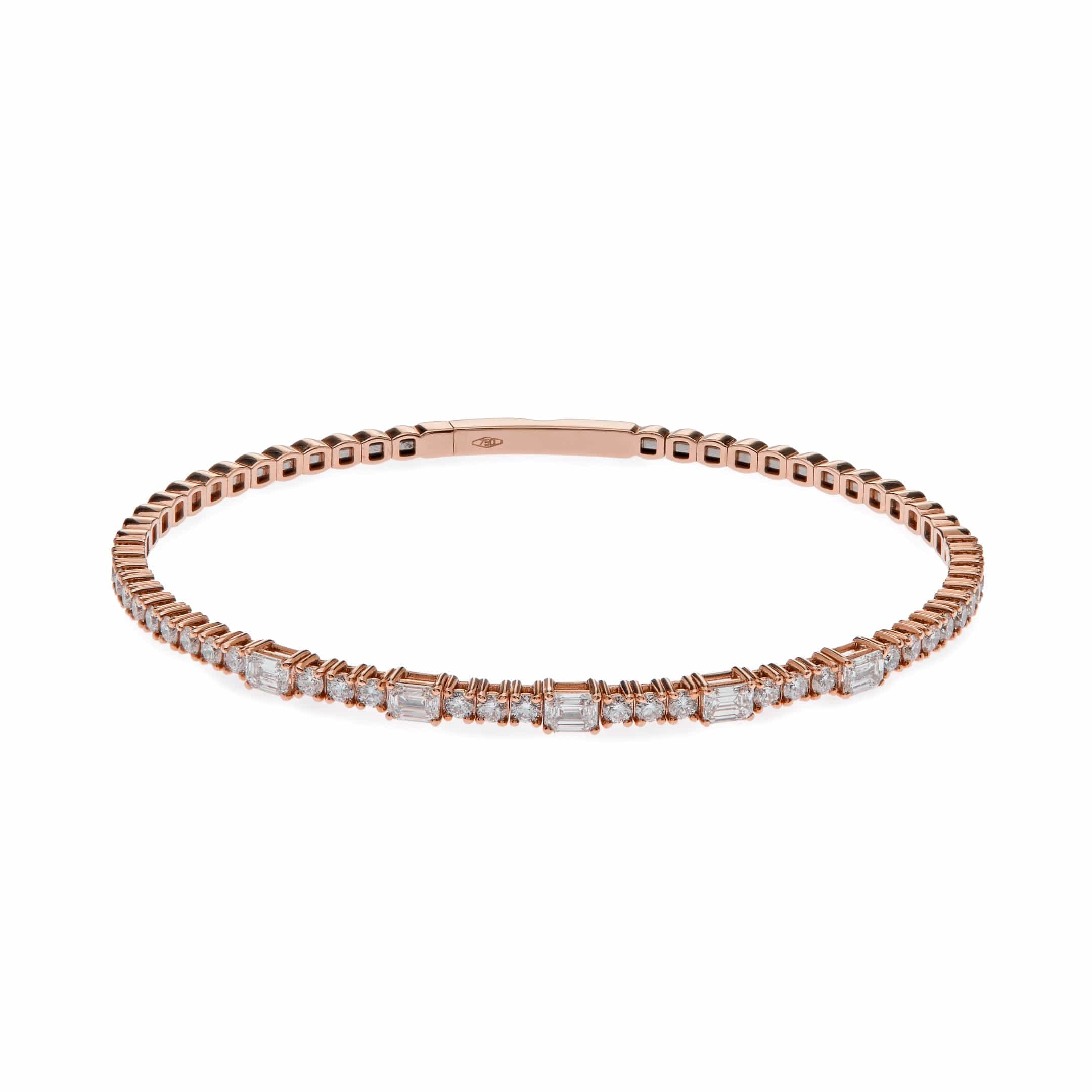 Rose gold 2024 emerald bracelet