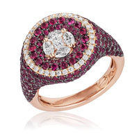 Thumbnail for Rings Rose Gold Ruby & Diamond Ring Wrist Aficionado