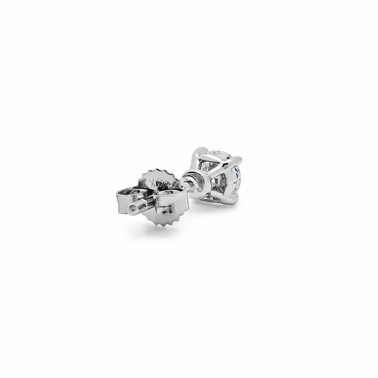 Round Brilliant-Cut Diamond Stud Earrings