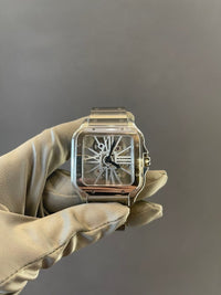 Thumbnail for Luxury Watch Santos de Cartier Skeleton Stainless Steel WHSA0015 Wrist Aficionado