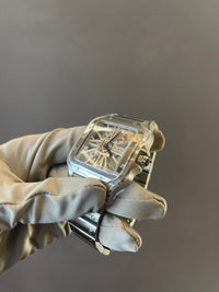 Thumbnail for Luxury Watch Santos de Cartier Skeleton Stainless Steel WHSA0015 Wrist Aficionado