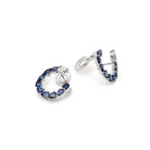 Sapphire and Diamond Pear-Shaped Hoop Earrings