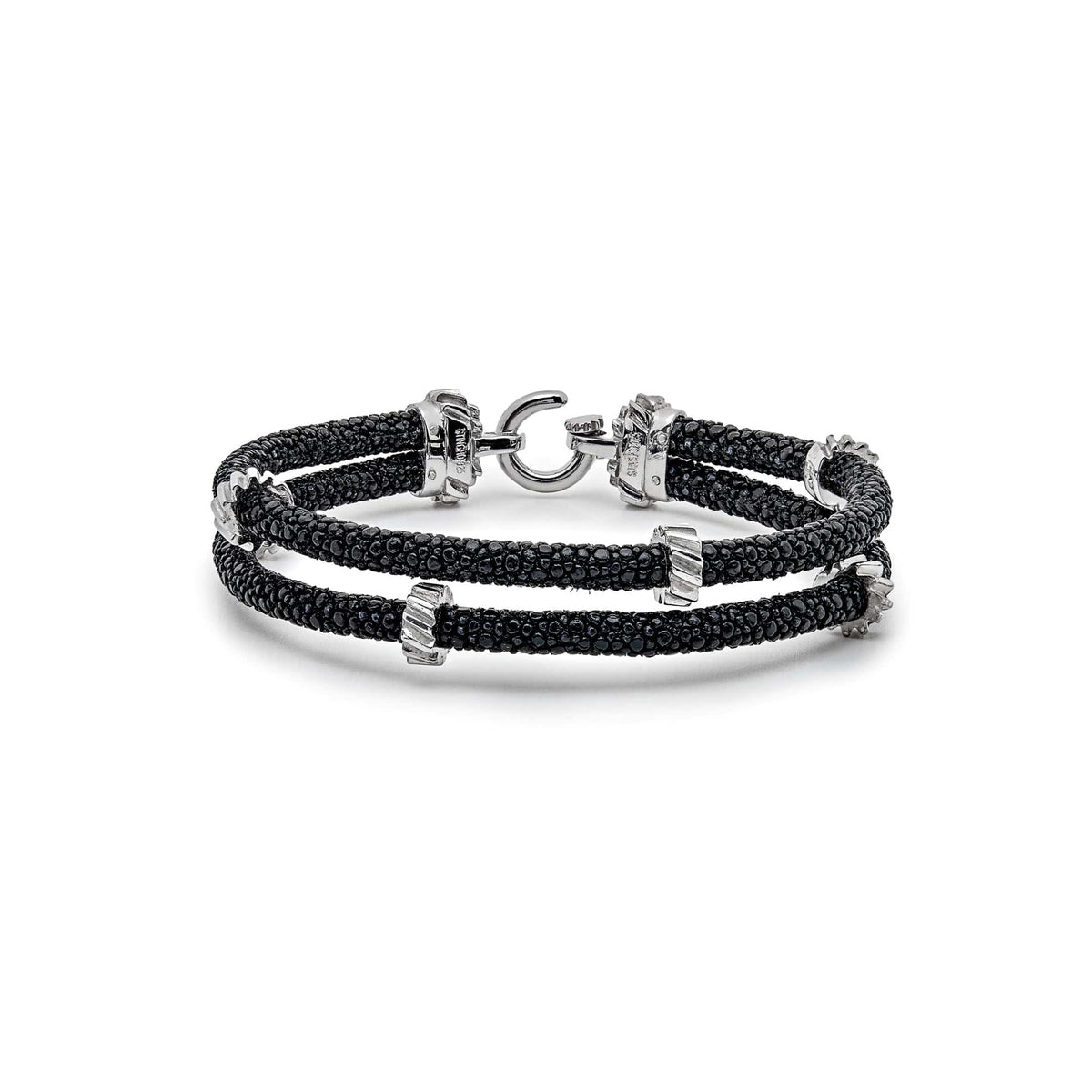 Silver Double Gear Bracelet