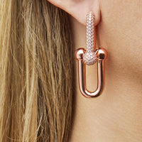Thumbnail for Tiffany & Co.  HardWear Large Link Earrings with Pave Diamonds Rose Gold Wrist Aficionado