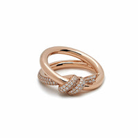 Thumbnail for Tiffany & Co. Knot Double Row Ring in Rose Gold with Diamonds Wrist Aficionado