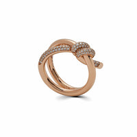 Thumbnail for Tiffany & Co. Knot Double Row Ring in Rose Gold with Diamonds Wrist Aficionado