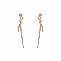 Thumbnail for Tiffany & Co. Knot Drop Earrings in Rose Gold with Diamonds 69526128