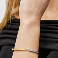 Thumbnail for Tiffany & Co. Lock Bangle in Yellow and White Gold with Half Pave Diamonds Wrist Aficionado
