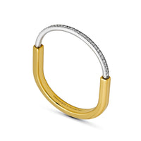 Thumbnail for Tiffany & Co. Lock Bangle in Yellow and White Gold with Half Pave Diamonds Wrist Aficionado