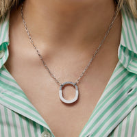 Thumbnail for Tiffany & Co.  Lock Necklace in White Gold with Diamonds