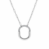 Thumbnail for Tiffany & Co.  Lock Necklace in White Gold with Diamonds