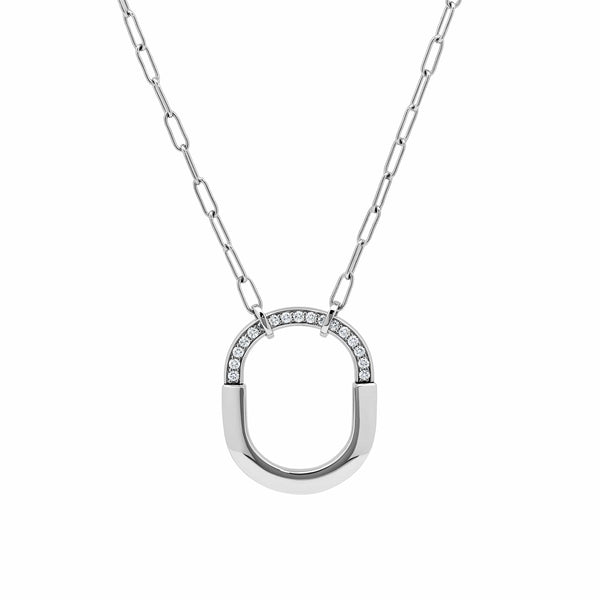 Tiffany & Co Sterling Silver .925 Padlock Lock Pendant With Chain 18