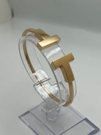 Thumbnail for Tiffany & Co. T Wide Wire Rose Gold Bracelet Wrist Aficionado