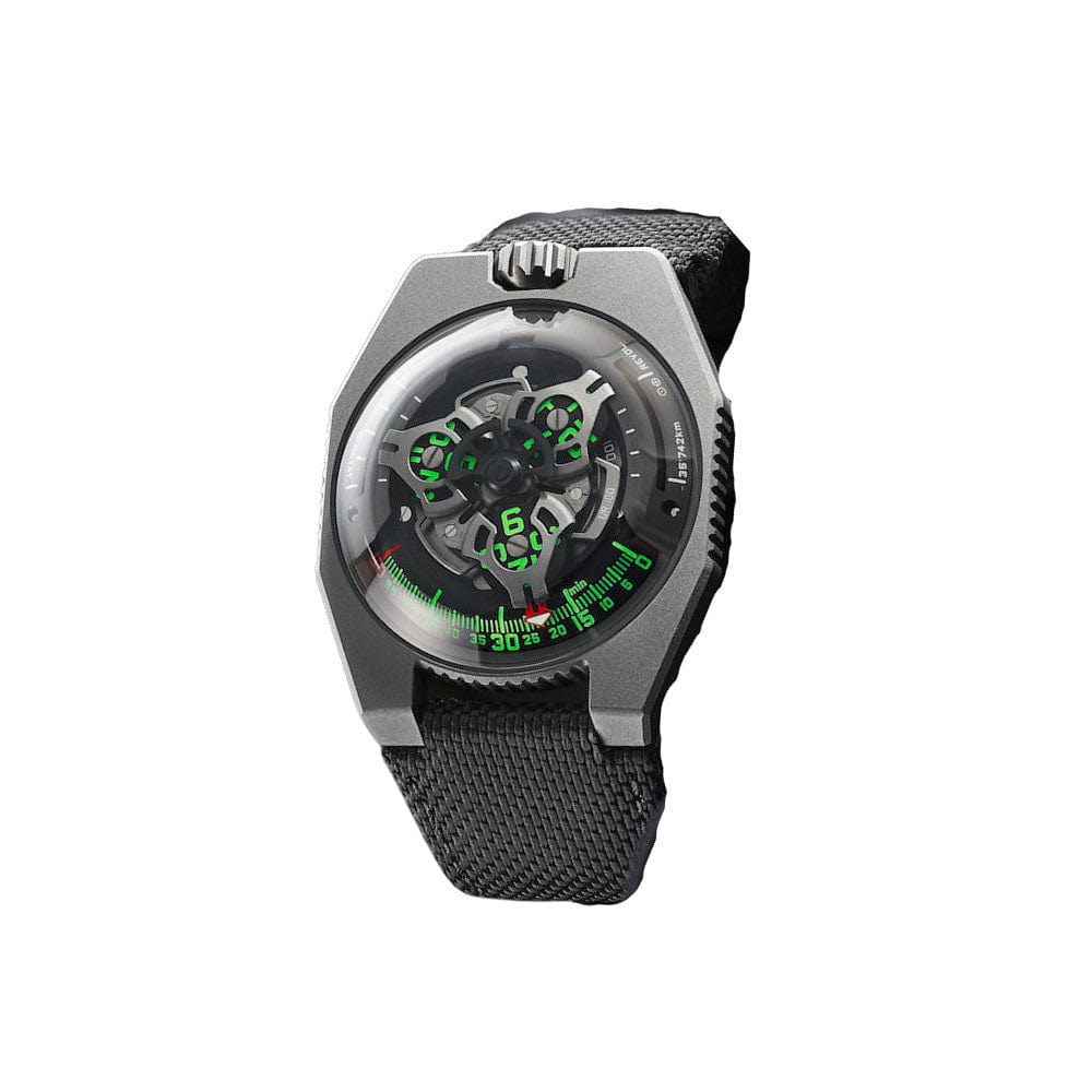 Luxury Watch Urwerk 100 SpaceTime GunMetal UR 100 GM Wrist Aficionado