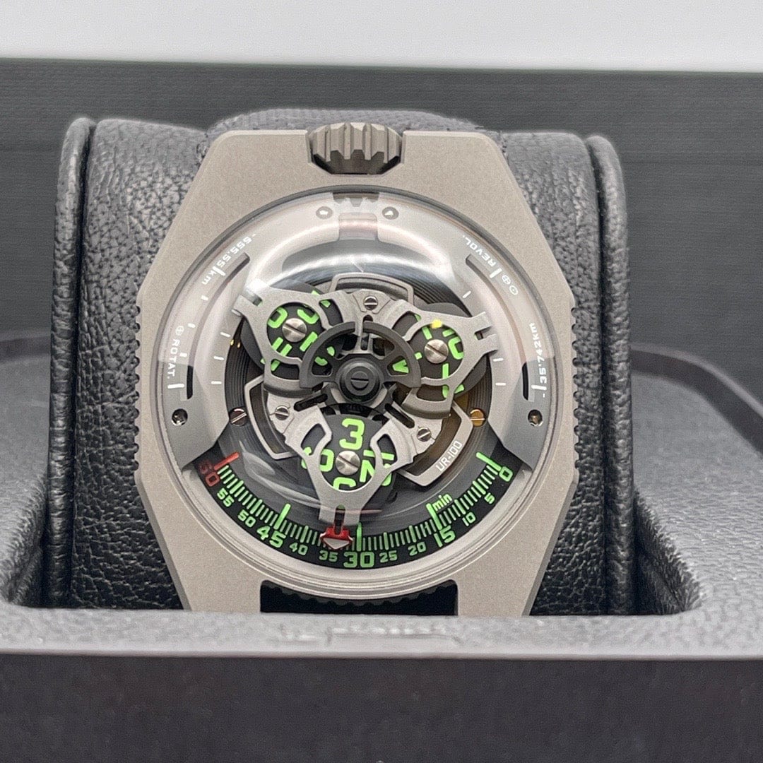 Luxury Watch Urwerk 100 SpaceTime GunMetal UR 100 GM Wrist Aficionado