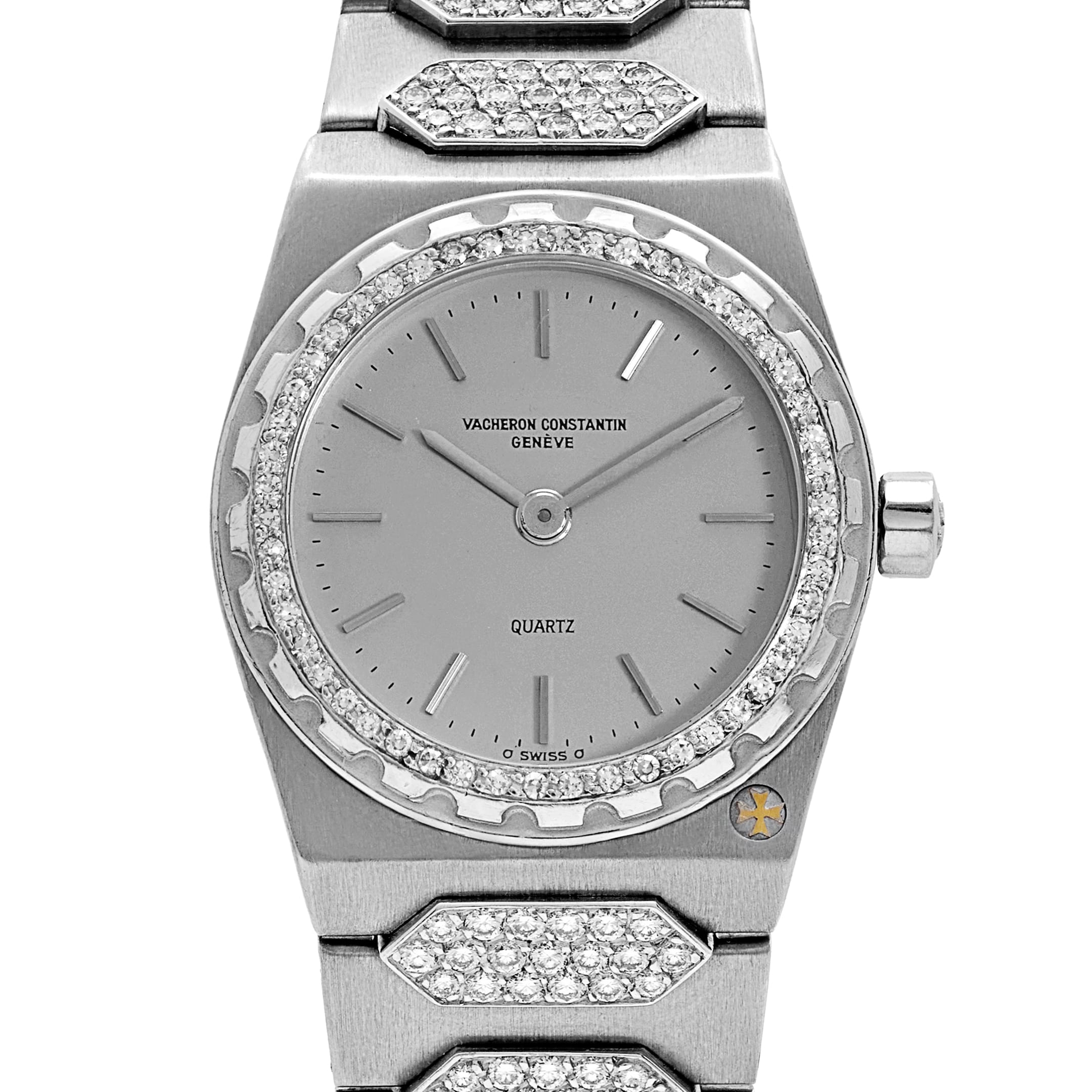 Vacheron Constantin '222' 60501 'Ladies' White Gold Diamond-Set Silver Dial Quartz
