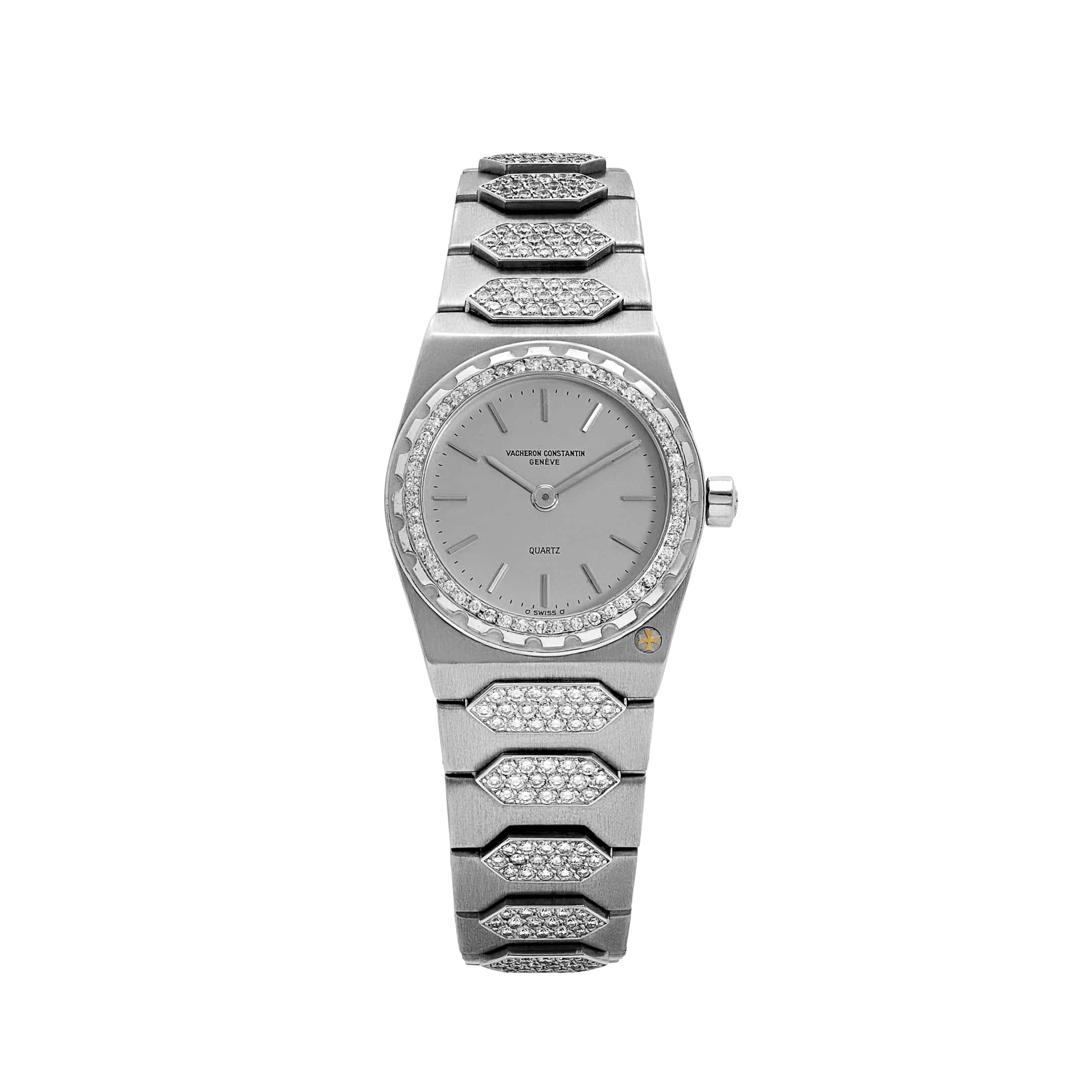 Vacheron Constantin '222' 60501 'Ladies' White Gold Diamond-Set Silver Dial Quartz