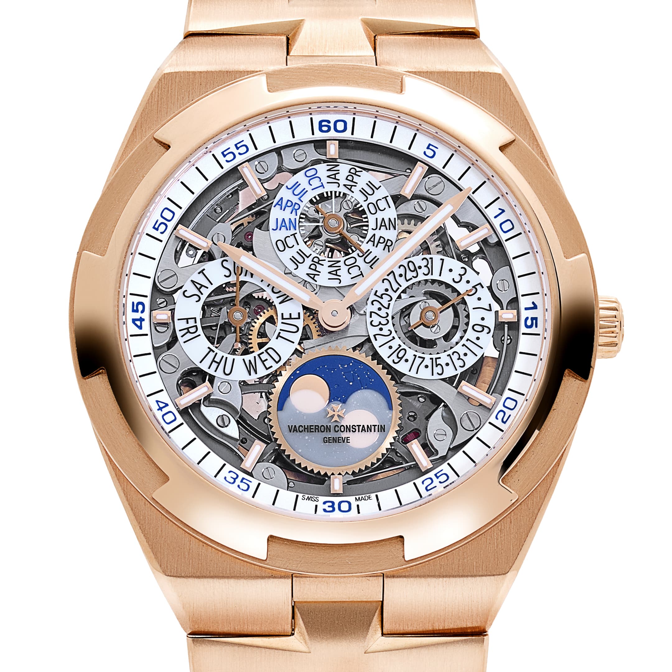 Vacheron Constantin Overseas 4300V/120R-B064 Perpetual Calendar Ultra-Thin Skeleton Rose Gold