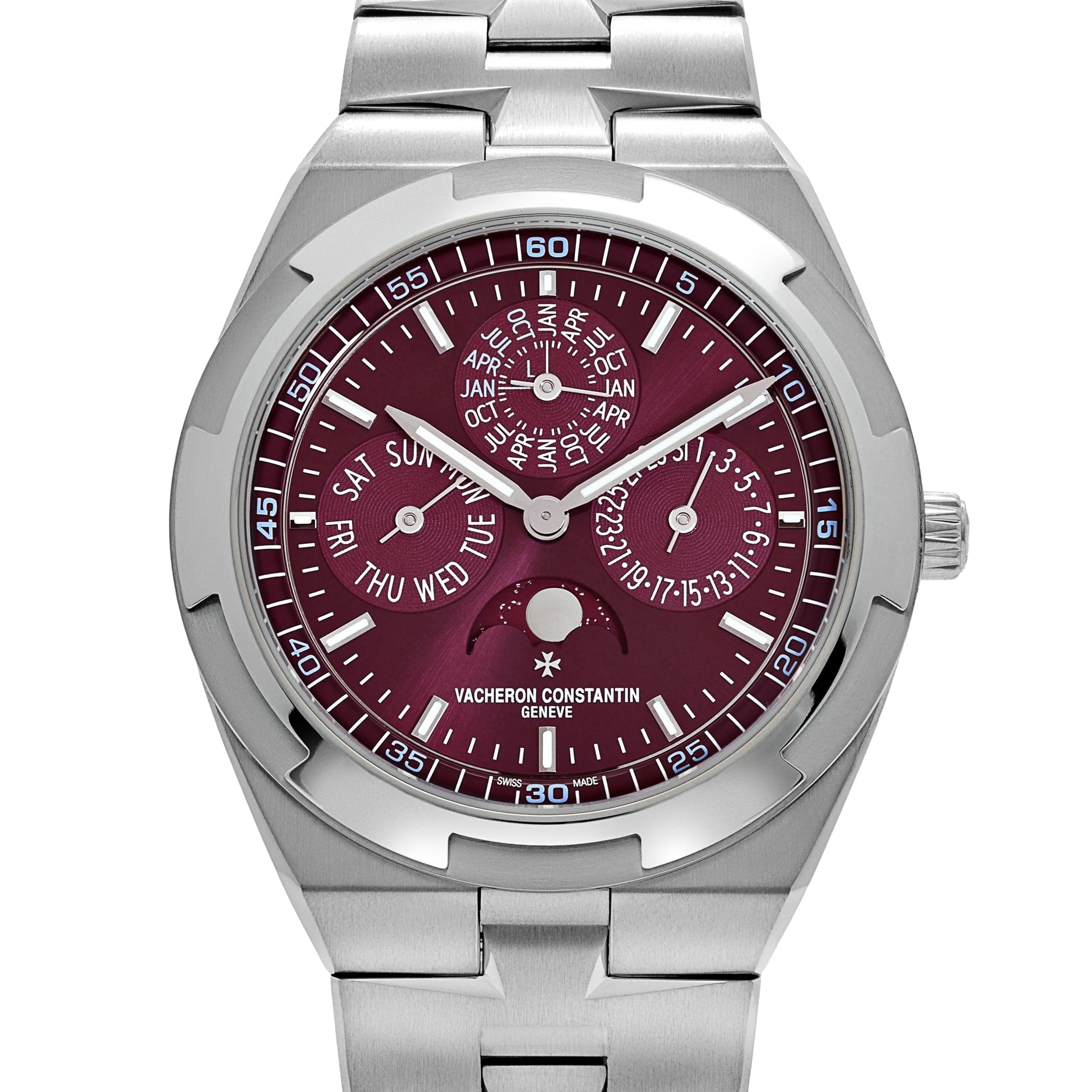 Vacheron Constantin Overseas 4300V/220G-H151 Perpetual Calendar Ultra-Thin White Gold Burgundy Dial