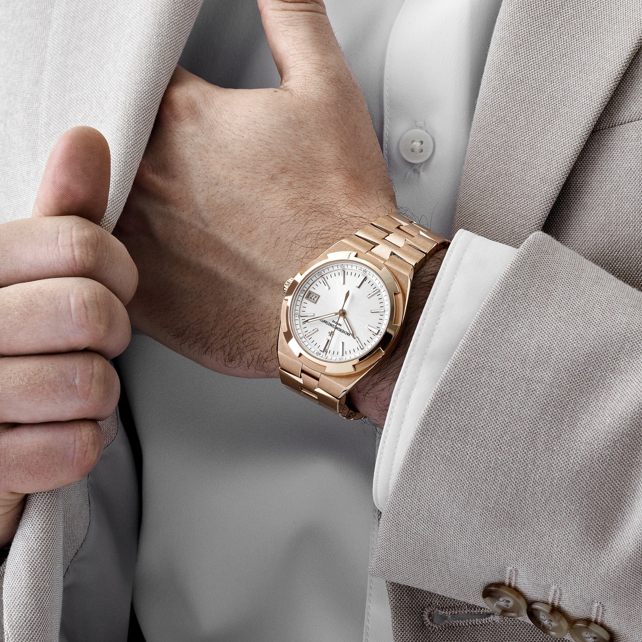 Vacheron Constantin Overseas 4500V/000R-B127 Rose Gold Silver Dial