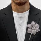 Vintage Brooch 18K White Gold Diamonds