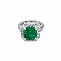 Thumbnail for Vivid Green Emerald Octagon Ring