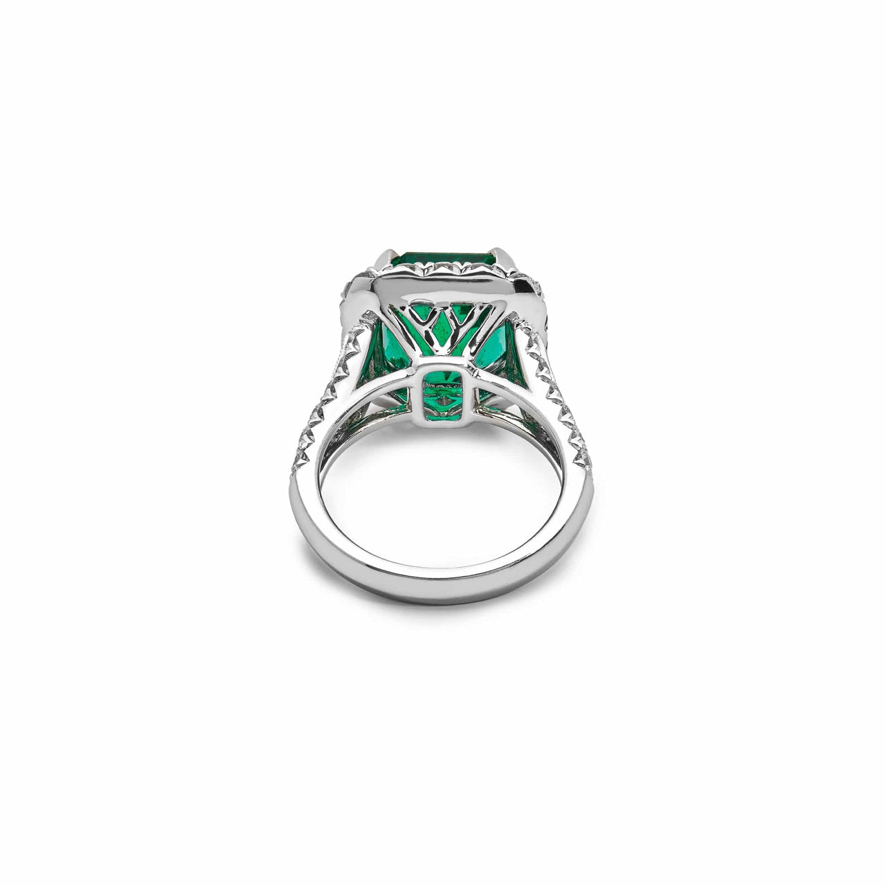 Vivid Green Emerald Octagon Ring