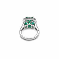 Thumbnail for Vivid Green Emerald Octagon Ring