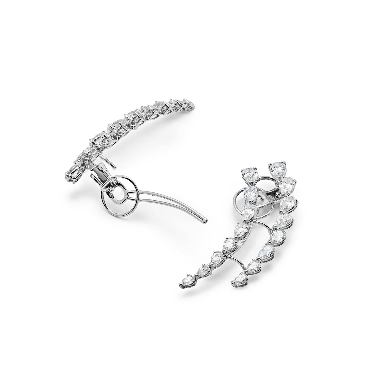 White Gold and Diamond Ear Cuffs