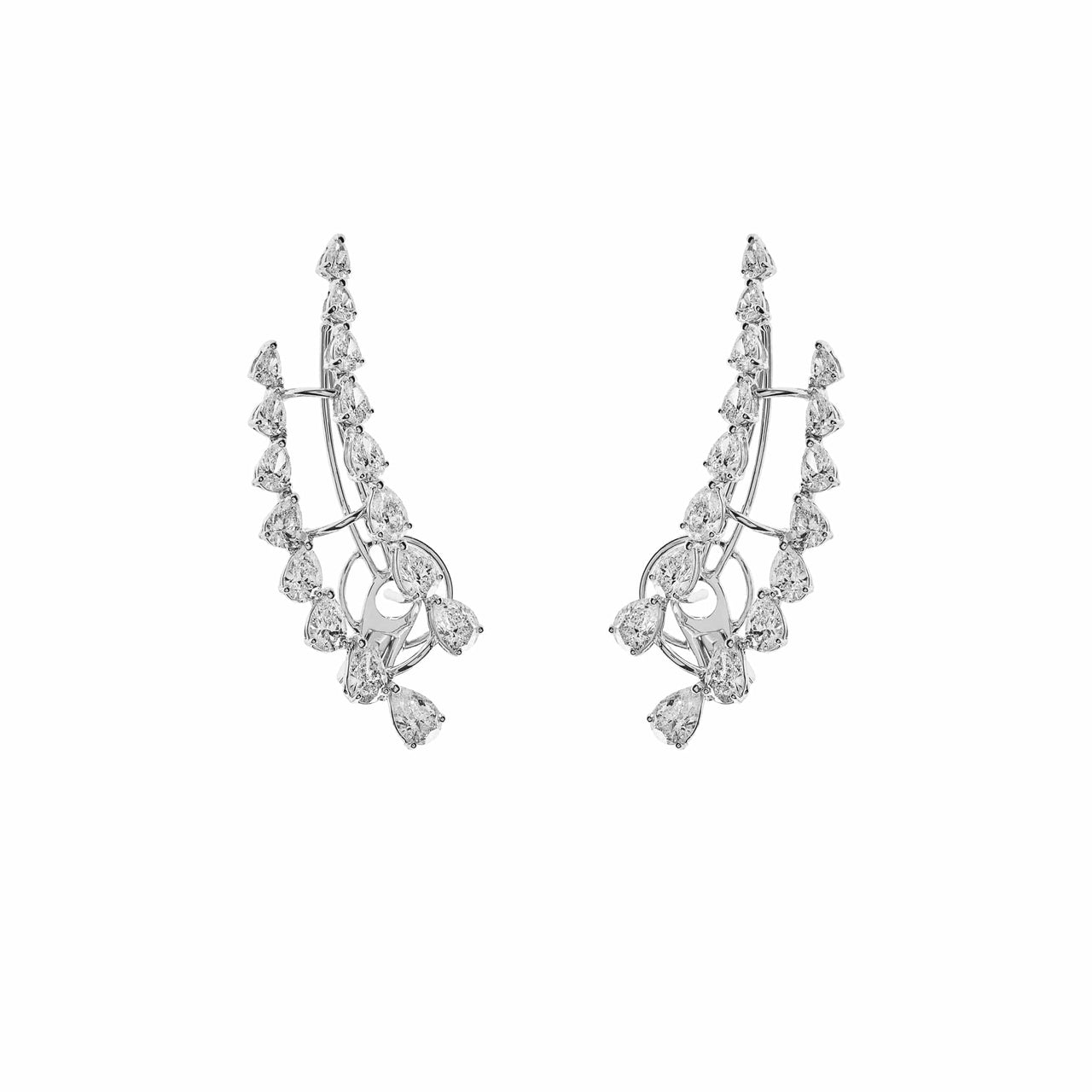 White Gold and Diamond Ear Cuffs