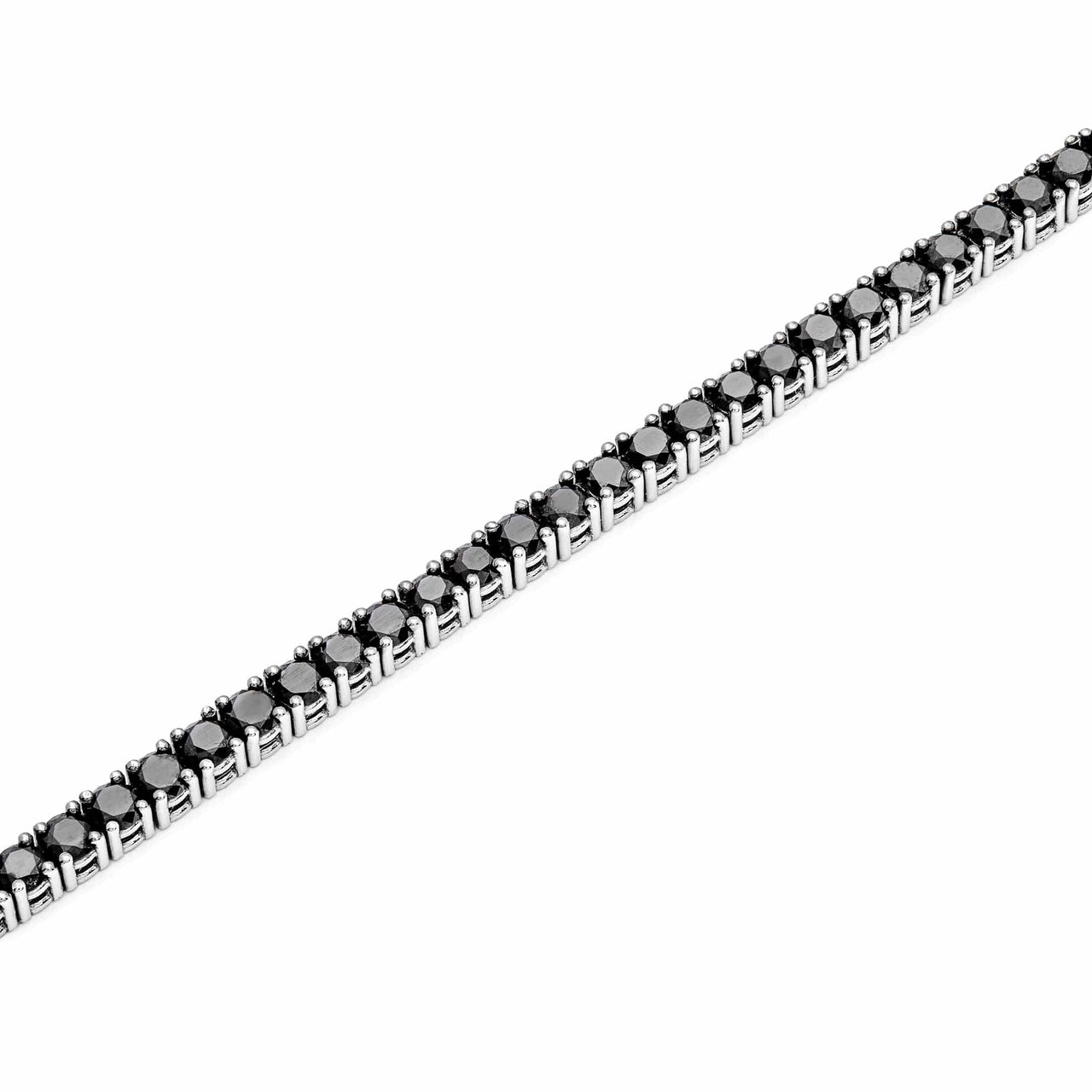 White Gold Black Diamonds Necklace