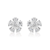 Thumbnail for Earrings White Gold Diamond Flower Earrings Wrist Aficionado