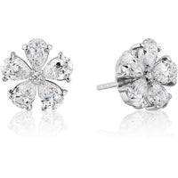 Thumbnail for Earrings White Gold Diamond Flower Earrings Wrist Aficionado