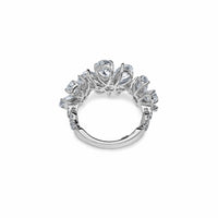 Thumbnail for White Gold Diamond Flower Ring Wrist Aficionado