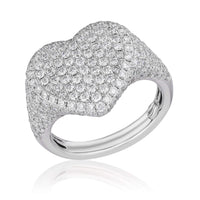 Thumbnail for Rings White Gold Diamond Heart Ring Wrist Aficionado