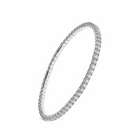 Thumbnail for White Gold Diamond Stretch Bracelet Wrist Aficionado