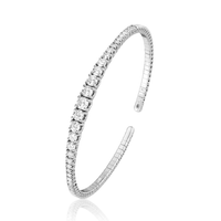 Thumbnail for Bracelets White Gold Graduated Diamond Cuff Wrist Aficionado