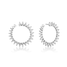 Earrings White Gold Pear Shape Diamond Circle Stud Earrings Wrist Aficionado