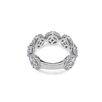 Thumbnail for White Gold Round Diamond Halo Ring Wrist Aficionado