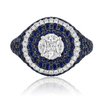 Thumbnail for Rings White Gold Sapphire & Diamond Ring Wrist Aficionado