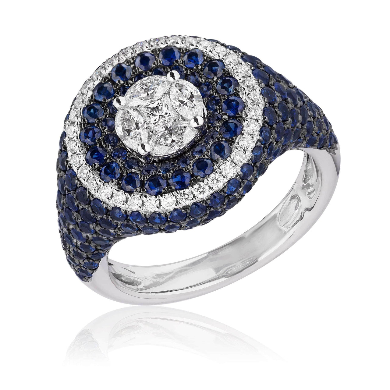 Rings White Gold Sapphire & Diamond Ring Wrist Aficionado
