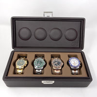 Thumbnail for Watch cases Wrist Aficionado 4 Pack Carrying Watch Case Bi-Color Wrist Aficionado
