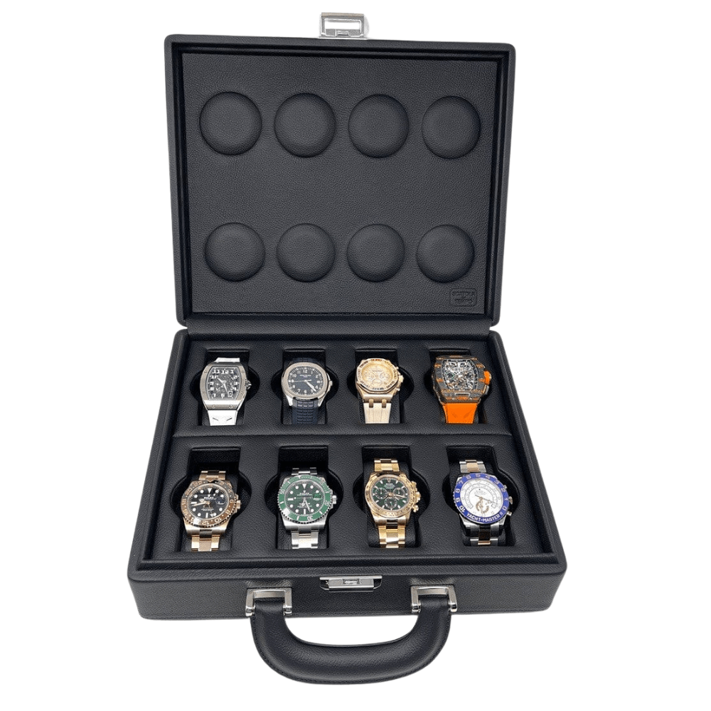 Wrist Aficionado 8 Pack Carrying Watch Case