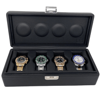 Thumbnail for Wrist Aficionado Carrying Case Four Watches Black