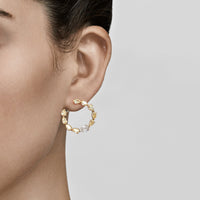Thumbnail for Yellow Diamond Pear-Shaped Hoop Earrings