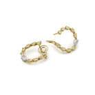 Yellow Diamond Pear-Shaped Hoop Earrings